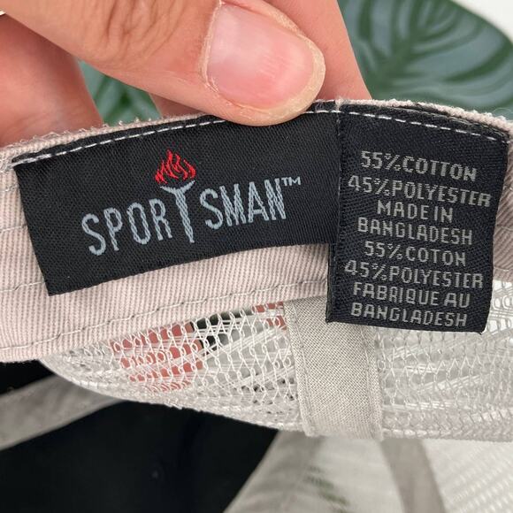 Sportsman Beecher Trucking Black Gray Adjustable Baseball Trucker Dad Hat Cap - Picture 2 of 10